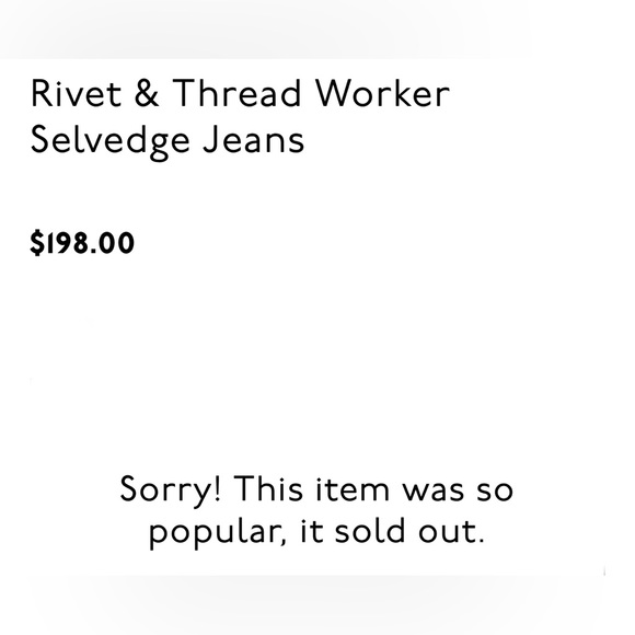 Madewell x Rivet & Thread Worker Legendary Japanese Selvedge Jeans - Picture 12 of 12